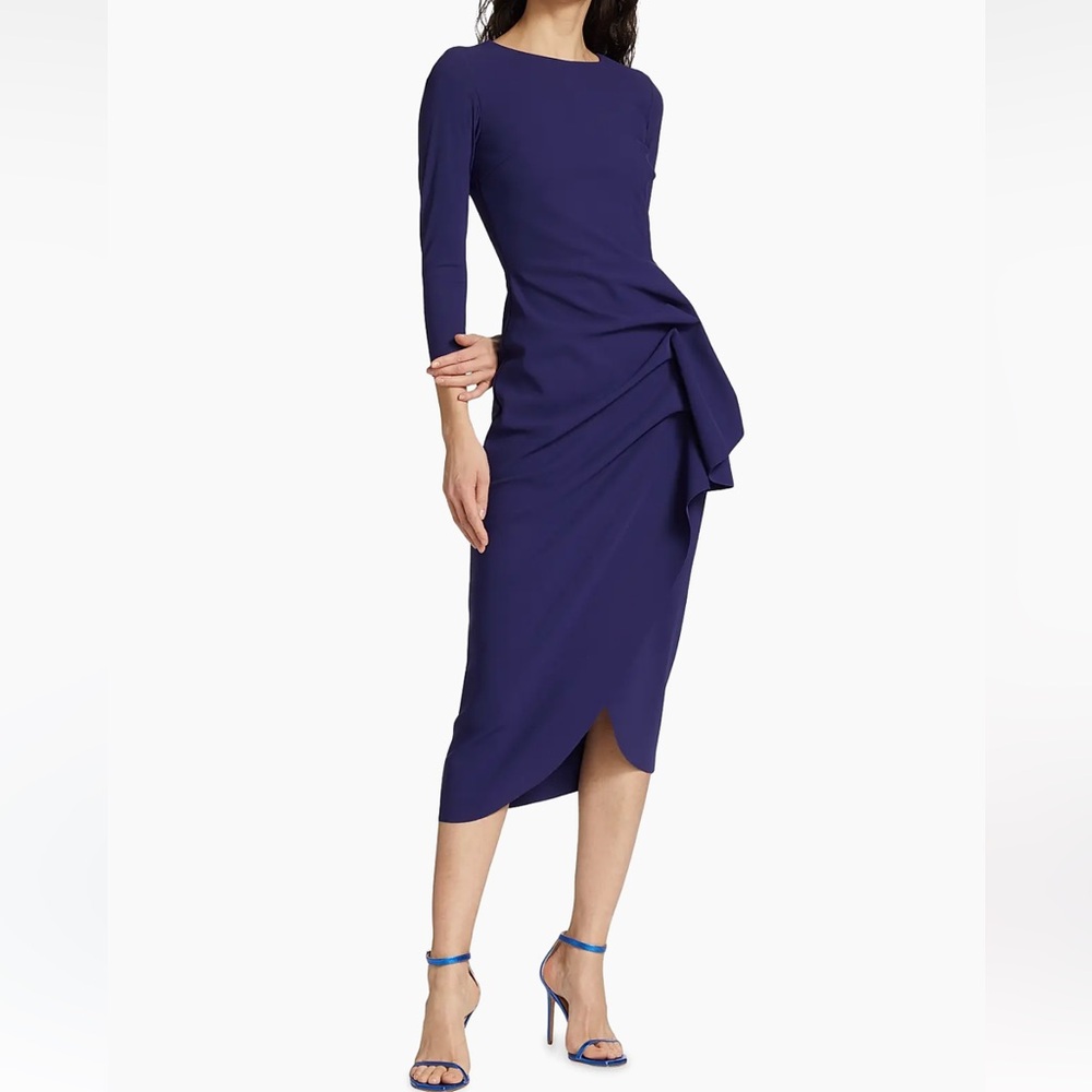 Chiara Boni La Petite Robe Gathered Side Midi-Dress Size 2 NWT - Picture 2 of 9